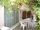 Terrasse privative avec mobilier de jardin